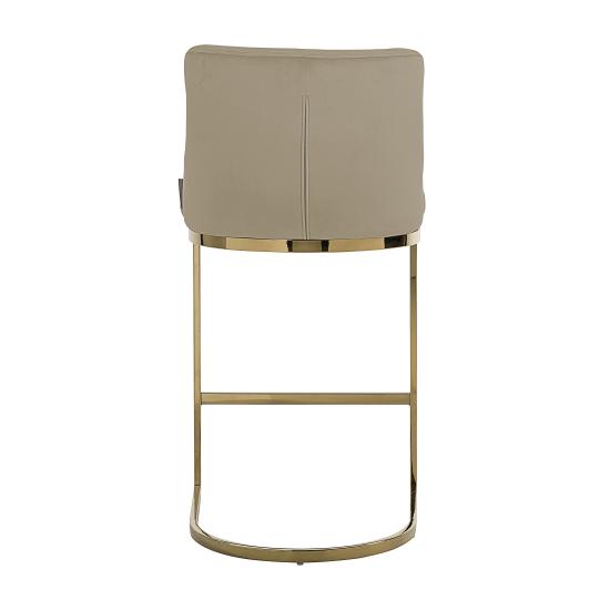 Bolton khaki velvet gold - stabiler Barhocker